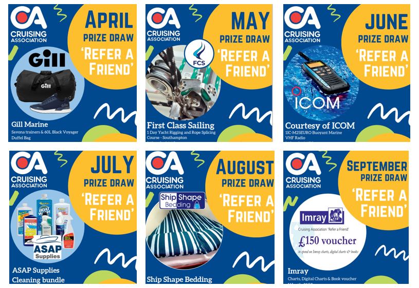 Prizes on offer to members referring a friend who joins the CA during the 2023 season