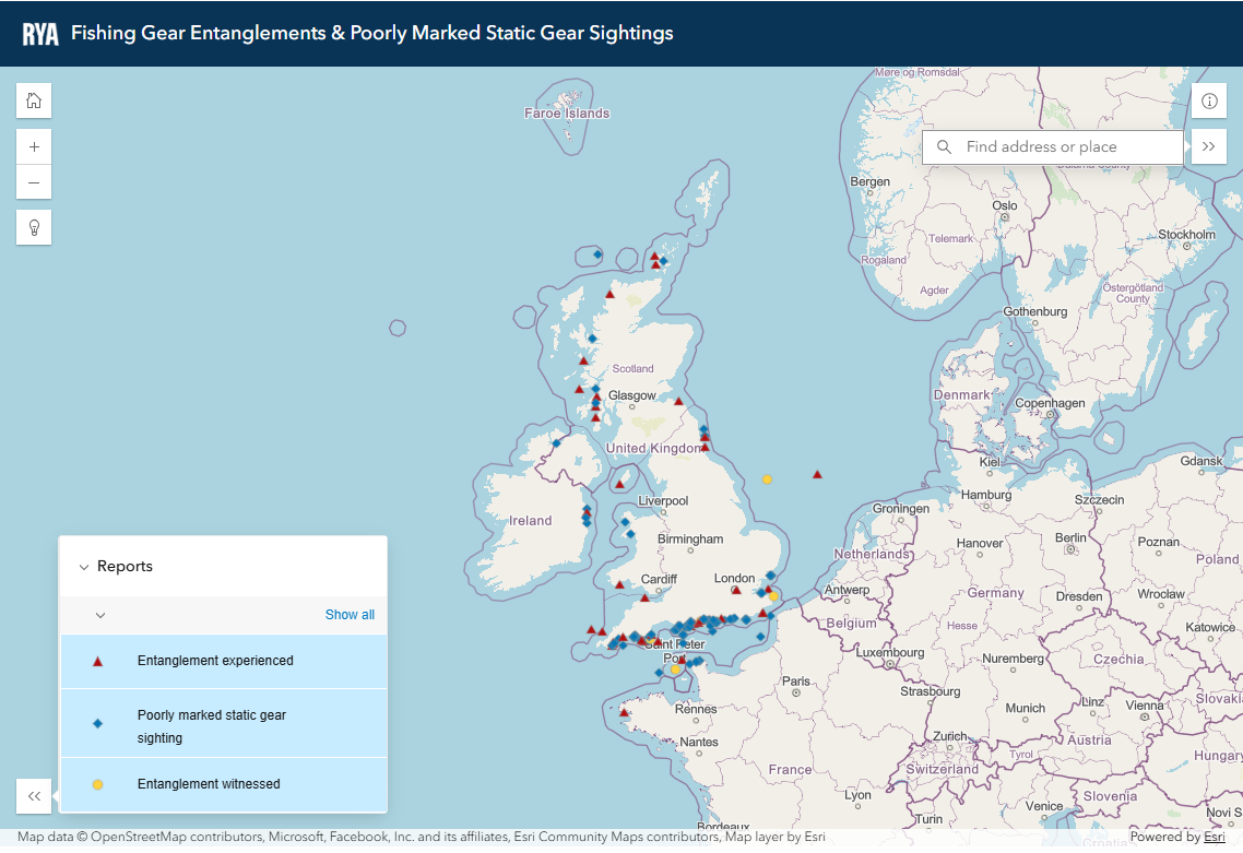RYA Reporting map