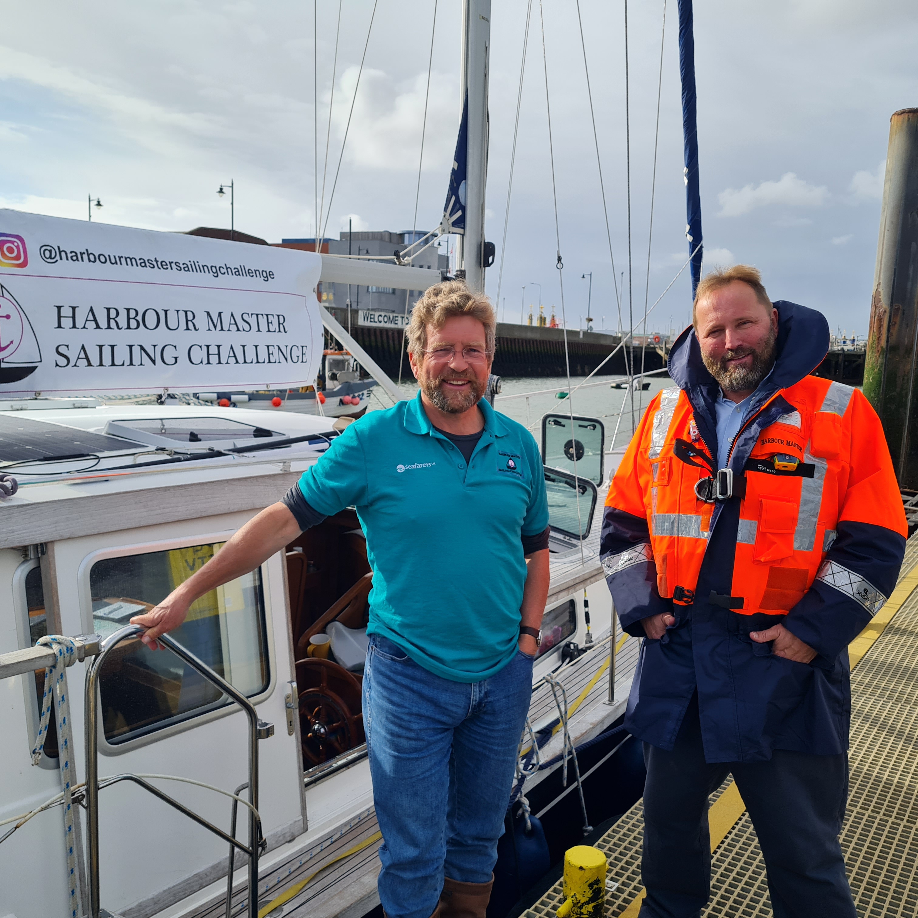 Harbour Master Sailing Challenge: Mark Ashley Miller in Harwich (with Harbourmaster Mike Dunn)