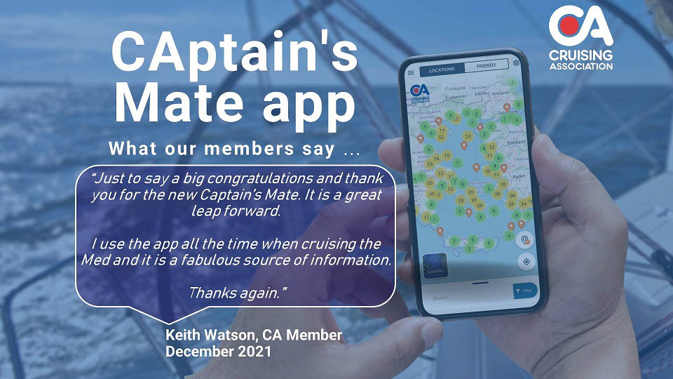 CA member positive feedback on the new version of CAptain's Mate app