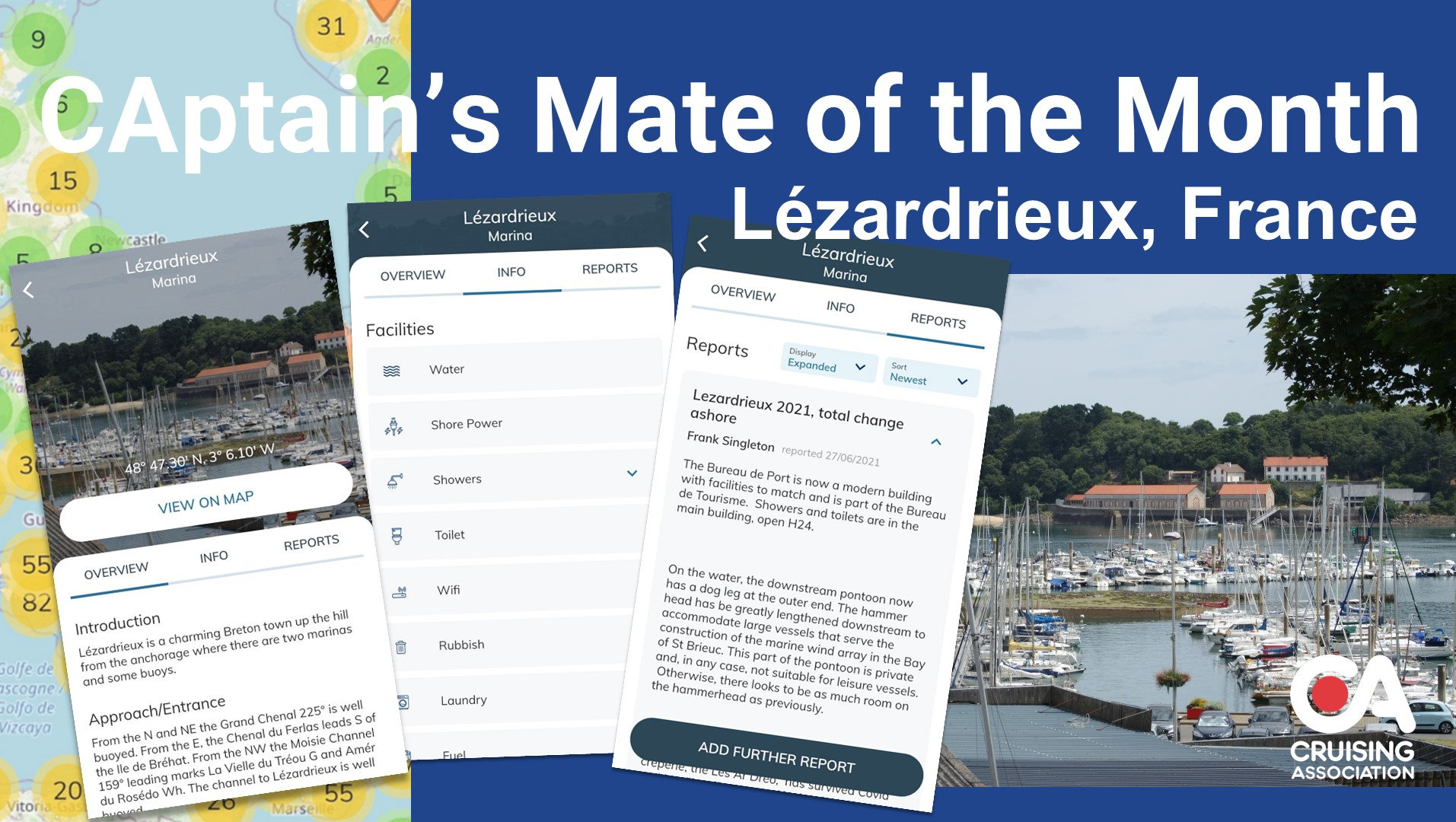 Detailed cruising information on CAptain's Mate for Lézardrieux, France