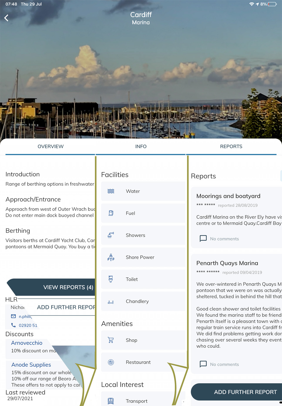 CAptain's Mate cruising information app - Cardiff cruising guide