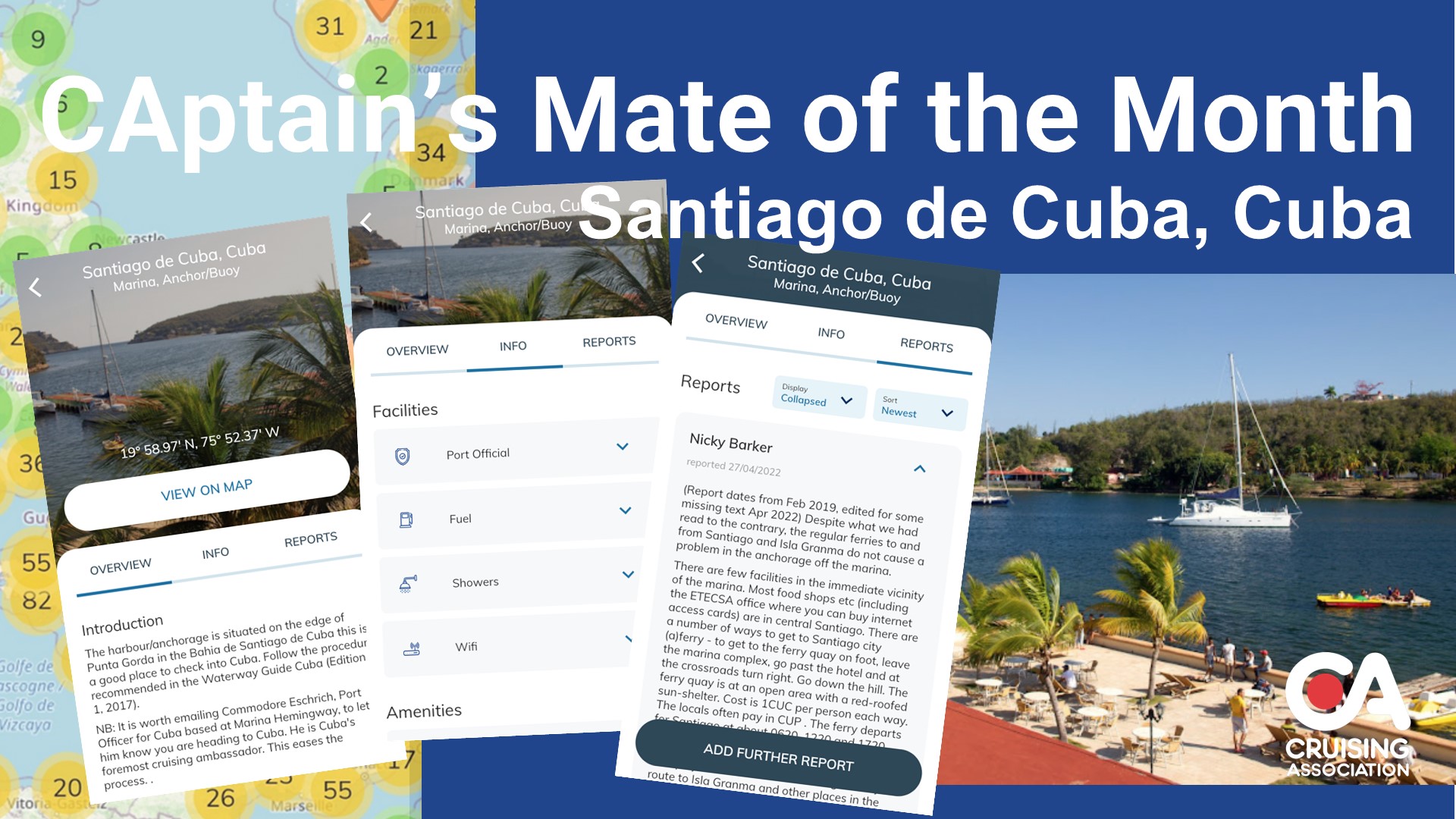 Detailed cruising information on CAptain's Mate for Santiago de Cuba, Cuba