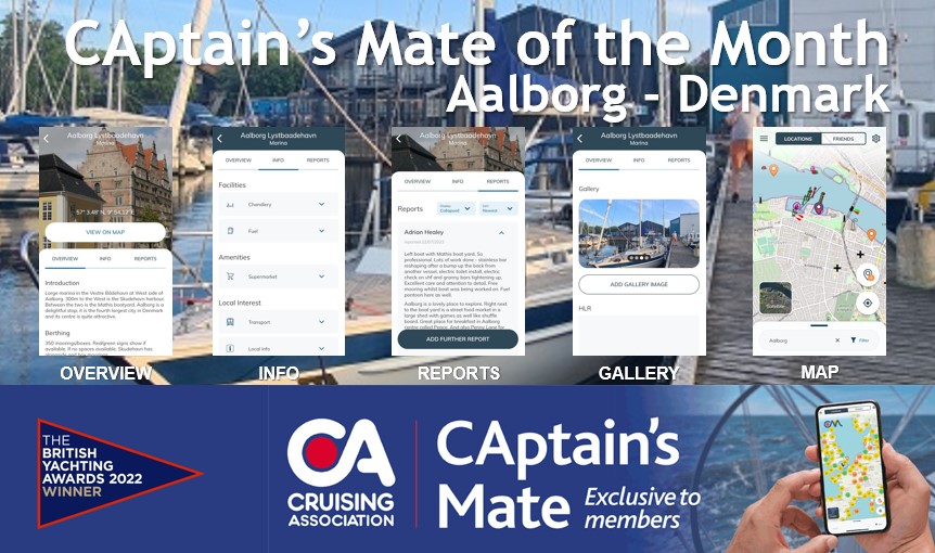 Detailed cruising information on CAptain's Mate for Aalborg Lystbaadehavn, Denmark