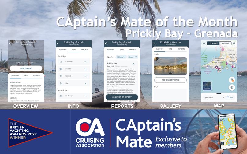 Detailed cruising information on CAptain's Mate for Prickly Bay, Grenada