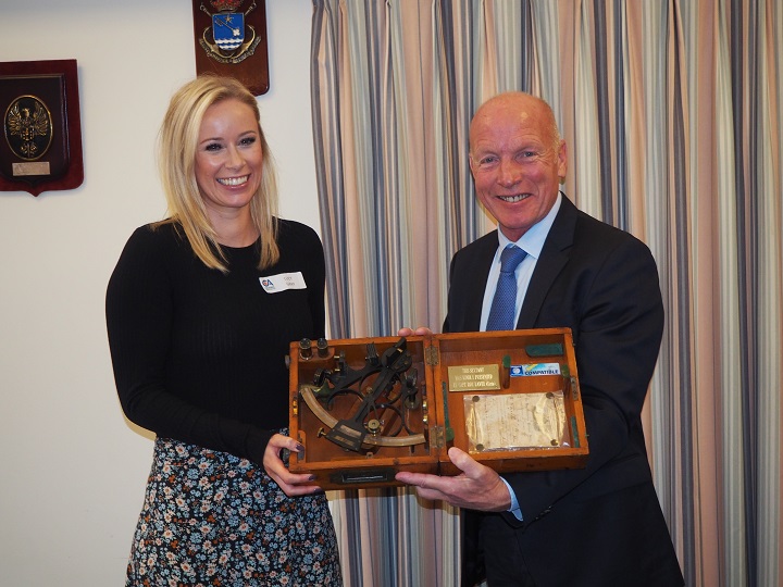 Lucy Gray, presented with the Laver Sextant
