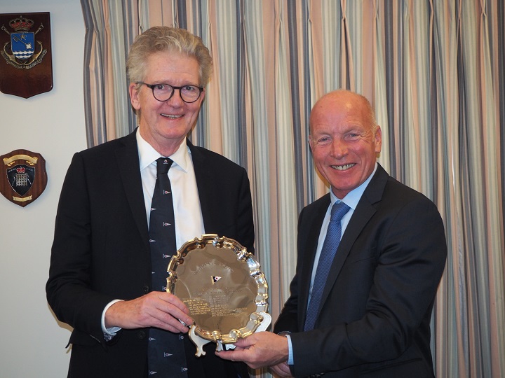 Robin Baron, Chair of RATS, presented with the President's Plate 